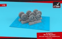 Armory ARAW48352 Lockheed SR-71 Blackbird early type wheels with weighted tyres and paint masks 1/48
