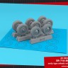 Armory ARAW48352 Lockheed SR-71 Blackbird early type wheels with weighted tyres and paint masks 1/48