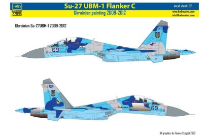 HAD 32095 Decal Su-27 UBM-1 Flanker C Ukrain.digit camo 1/32