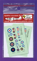 4+ Publications F14411 Decals Spitfire roundels Pt.2 (2 sets) 1/144
