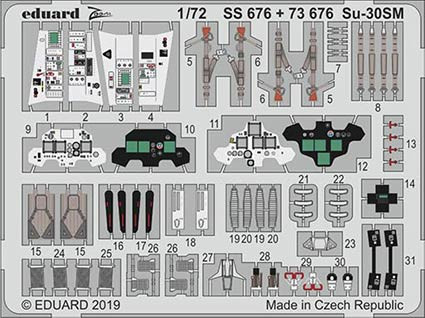 Eduard SS676 1/72 Su-30SM (ZVE)