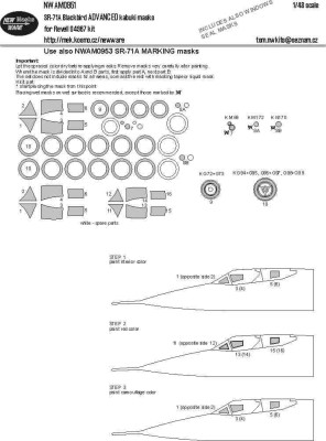 New Ware NWA-M0951 Mask SR-71A Blackbird ADVANCED (REV) 1/48