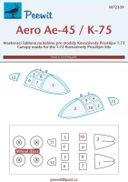 Peewit M72339 Canopy mask Aero Ae-45/K-75 (KP) 1/72