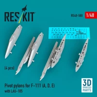 Reskit 48500 Pivot pylons for F-111 (A, D, E) w/ LAU-105 1/48