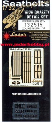 HGW 132515 Heinkel He219 UHU Seatbelts 1/32