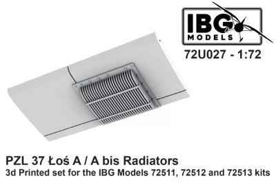 IBG Models U7227 Radiators for PZL 37 Los A/A bis (3D-Printed) 1/72