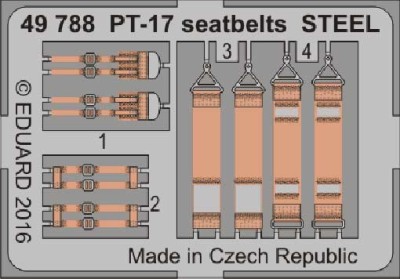 Eduard 49788 PT-17 seatbelts STEEL 1/48