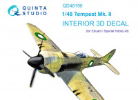 Quinta studio QD48190 Tempest Mk.II (Eduard) 3D Декаль интерьера кабины 1/48