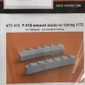 Eduard 672412 BRASSIN P-51 exhaust stacks w/ fairing PRINT 1/72