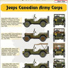 Hm Decals HMDT72043 1/72 Decals J.Willys MB/Ford GPW Can.Army Corps 1