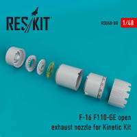 Reskit RSU48-0088 F-16 (F110-GE) open exhaust nozzle (KIN) 1/48