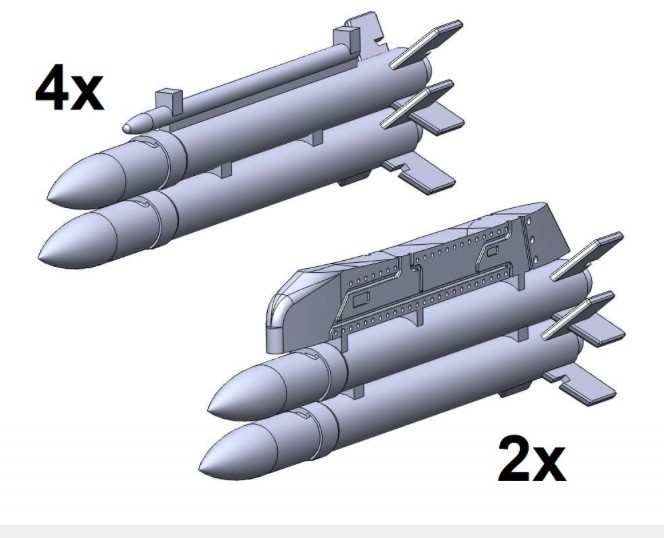 Maestro Models MMMK4944 Saab 105 Sk60 13,5 cm m/56 rockets x 12 w. pylons 3D-printed 1/48
