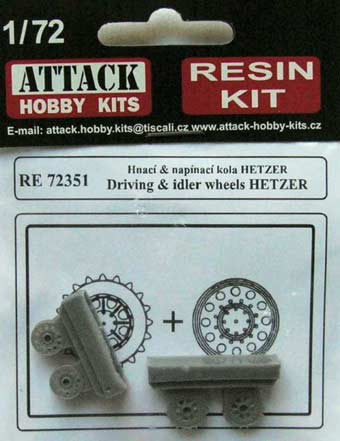 Attack Hobby RE72351 Driving & idler wheels HETZER No.: 1 1/72