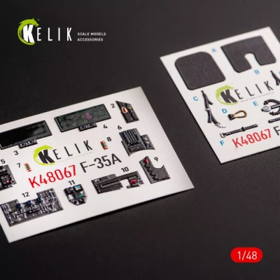 Reskit K48067 F-35A interior 3D decals (TAM) 1/48