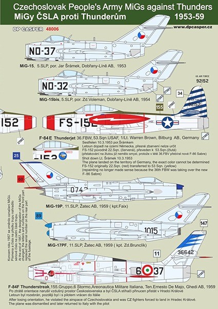DP Casper DPC48006 Czechoslovak Peoples Army MiGs 1/48