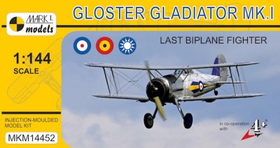 Mark 1 Models MKM-14452 Gloster Gladiator Mk.I (RAF,Belgium,China) 1/144