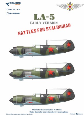Colibri decals 72113 La-5 Early 1/72