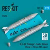 Reskit 72530 BLG-66 'Belouga' cluster bombs (2 pcs.) 1/72