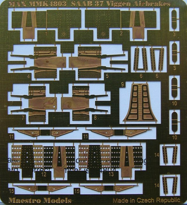 Maestro Models MMCP-4804 1/48 SAAB 37 Viggen airbrakes (PE set)