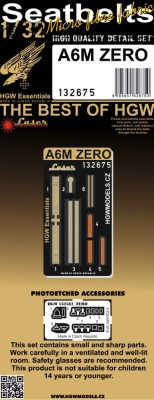 HGW 132675 Seatbelts A6M Zero (laser) 1/32