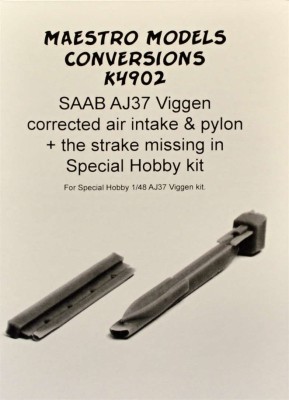Maestro Models MMCK-4902 1/48 SAAB AJ37 Viggen corrected air intake&amp;pylon