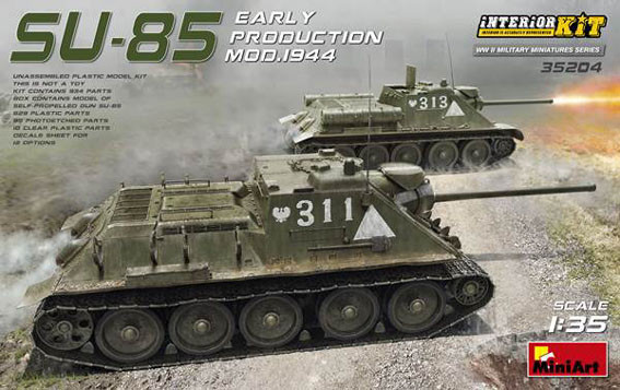 Miniart 35204 СУ-85 1944 г. (ранняя, с интерьером) 1/35