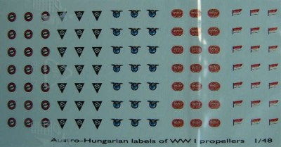 LF Model C4860 Decals Austro-Hungarian propeller labels 1/48