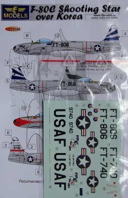 LF Model C72160 Decals F-80C Shooting Star over Korea (SWORD) 1/72