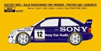 Reji Model 43107 Ford Escort WRC SONY R.Krakowski 1997 winner 1/43