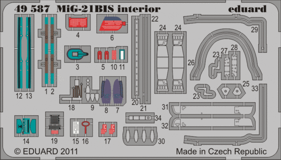 Eduard 49587 MiG-21BIS interior S.A. (Future release)