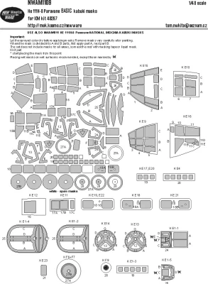 New Ware NWA-M1109 Mask He 111H-8 Paravane BASIC (ICM 48267) 1/48