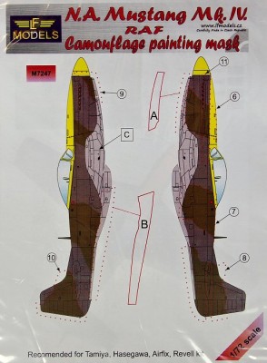 LF Model M7247 Mask N.A. Mustang Mk.IV RAF (TAM/HAS) 1/72