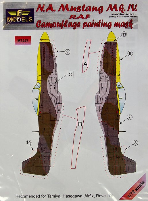 LF Model M7247 Mask N.A. Mustang Mk.IV RAF (TAM/HAS) 1/72
