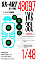 Sx Art 48097 Yak-38U (Hobbyboss) Окрасочная маска 1/48