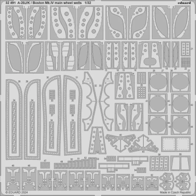Eduard 32491 SET A-20J/K / Boston Mk.IV main wheel well (HKM) 1/32