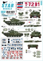 Star Decals 35-C1377 War in Ukraine # 6T-72 B1.Markings from the Donetsk Republic-DPR and Luhansk Republic-LPR, in 2022.[Soviet] 1/35