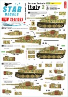 Star Decals 72-A1022 German tanks in Italy # 2. Tigers.Pz.Kpfw.VI Tiger I Early prod., Pz.Kpfw.VI Tiger I Mid prod.,Pz.Kpfw.VI Tiger I Late prod. and Pz.Kpfw.VI Tiger I Funklenk (Fkl) 1/72