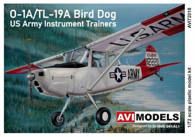 Aviprint Decals AVIM72018 O-1A/TL-19A Bird Dog US Army Trainer(4x camo) 1/72