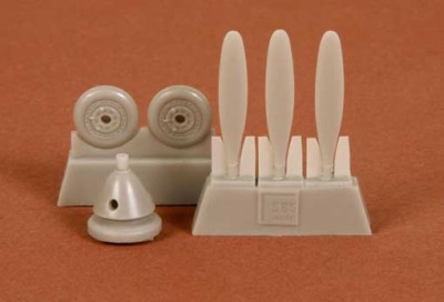 Sbs Model 72007 P-39 Airacobra propeller set + wheel (ACAD) 1/72