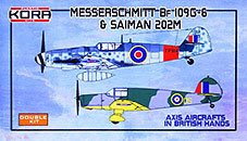 Kora Model KPK72095 Bf 109G-6&Saiman 202M in British Hands 2-in-1 1/72
