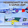 Kora Model KPK72095 Bf 109G-6&Saiman 202M in British Hands 2-in-1 1/72