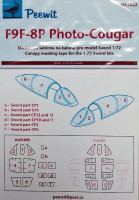 Peewit PW-M72022 1/72 Canopy mask F9F-8P Photo-Cougar (SWORD)