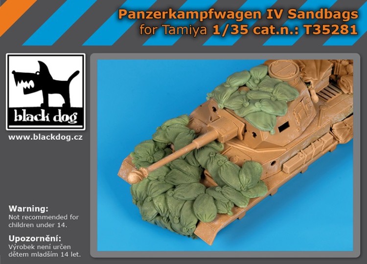 Black Dog T35281 Pz.Kpfw.IV sand bagss	(designed to be used with Tamiya kits) 1/35