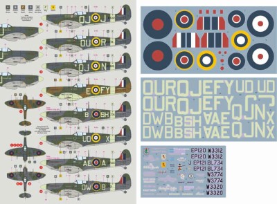 Dk Decals 32026 Spitfire Mk.V Aces (8x camo) 1/32