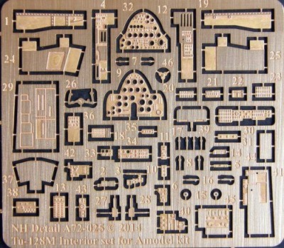 NH Detail NHA72-025 Tupolev Tu-128M Interior Set 1/72
