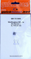 QuickBoost QB72585 Wellington Mk. Ic air scoops (AIRF) 1/72