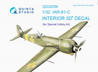 Quinta studio QD32056 IAR - 81C (для модели Special Hobby) 3D Декаль интерьера кабины 1/32