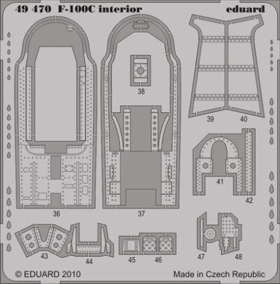 Eduard 49470 F-100C interior S.A. Trumpeter