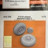 Eduard 672370 BRASSIN P-51D wheels diamond tread 2 (EDU) 1/72