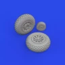 Eduard 672370 BRASSIN P-51D wheels diamond tread 2 (EDU) 1/72